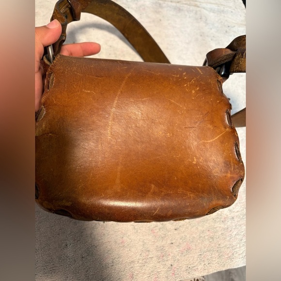 Vintage Brown Leather Shoulder Bag - Picture 4 of 12